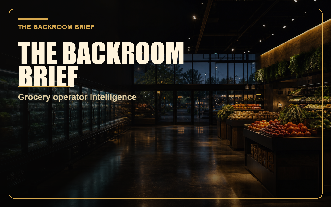 The Backroom Brief header