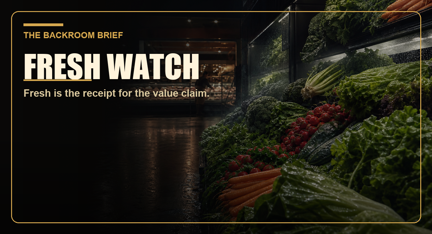 Fresh is the receipt for the value claim